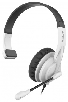 Наушники с микрофоном A4Tech HS-11 черный/белый 2м накладные оголовье (HS-11/3.5MM PLUG/BLACK+WHITE) от магазина РЭССИ