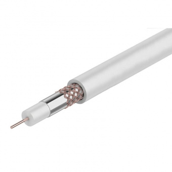 Кабель коаксиальный RG-6U, 75 Ом, CCS/Al/Al, 48%, 10 м, INDOOR, белый, PROconnect от магазина РЭССИ