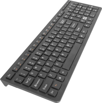 Клавиатура + мышь Defender Columbia C-775 клав:черный мышь:черный USB беспроводная slim Multimedia (45775) от магазина РЭССИ