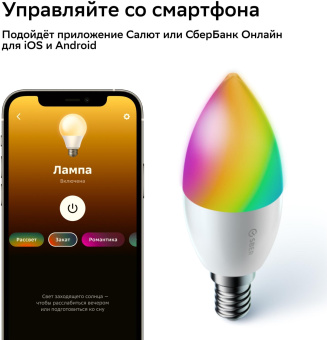 Умная лампа Sber Smart Home SBDV-00117 E14 от магазина РЭССИ
