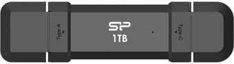 Накопитель SSD Silicon Power USB-C 1TB SP001TBUC3S72V1K DS72 1.8" черный USB-A от магазина РЭССИ