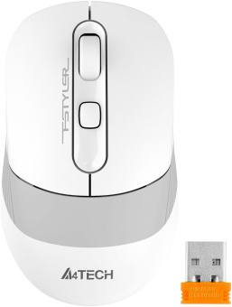 Мышь A4Tech Fstyler FB10CS белый/серый оптическая (2000dpi) silent беспроводная BT/Radio USB (4but) от магазина РЭССИ