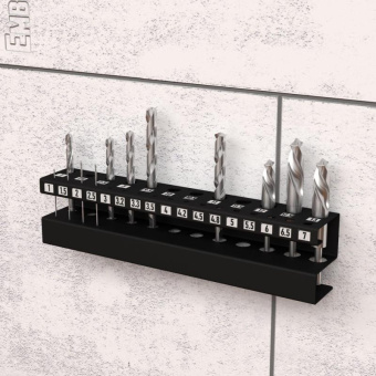 Держатель для хранения сверл настенный EMBODIMENT черный EMB-WODRB-B от магазина РЭССИ