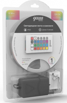 Лента светодиод. Gauss Basic 5м (BT012) от магазина РЭССИ