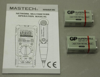 MS8236 Mastech цифровой автоматический мультиметр+ кабельный тестер (коакс. витая пара телефон) + детектор напряжения от магазина РЭССИ