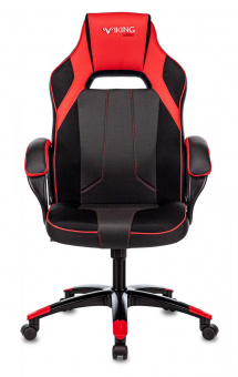 Кресло игровое Zombie VIKING 2 AERO черный/красный текстиль/эко.кожа крестов. пластик