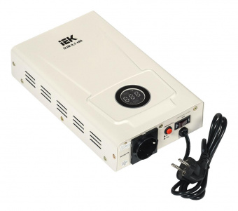 Стабилизатор напряжения IEK Slim 0.5кВА однофазный белый (IVS22-1-D05-09) от магазина РЭССИ
