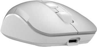 Мышь A4Tech Fstyler FB26CS Air2 серебристый/белый оптическая (2000dpi) silent беспроводная BT/Radio USB для ноутбука (4but) от магазина РЭССИ
