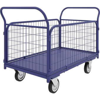 Платформенная тележка с сетчатыми бортами RUSKLAD 500x800 мм ТС 1 125 от магазина РЭССИ