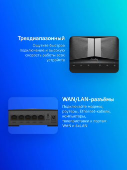 Роутер беспроводной Cudy WR3600 BE3600 10/100/1000BASE-TX черный от магазина РЭССИ