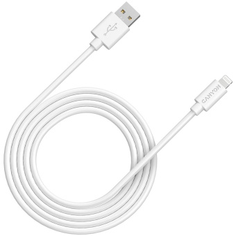 Кабель Canyon MFI-12 CNS-MFIC12W ver2.2 USB-A-Lightning MFI 2м белый коробка (упак.:1шт) от магазина РЭССИ