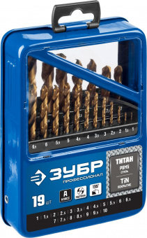 Набор сверл Зубр 29617-H19 (29617-H19_Z01) по металлу (19пред.) для дрелей от магазина РЭССИ