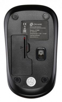Мышь Оклик 525MW черный/красный оптическая (1000dpi) беспроводная USB для ноутбука (3but) от магазина РЭССИ