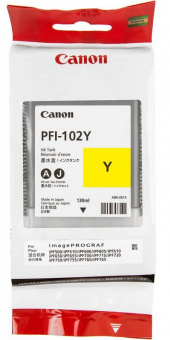 Картридж струйный Canon PFI-102Y 0898B001 желтый (130мл) для Canon iPF510/605/610/650/655/750/760/765 от магазина РЭССИ
