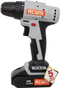 Дрель-шуруповерт Ресанта ДА-20-2ЛК-Б аккум. патрон:быстрозажимной (кейс в комплекте) (75/14/10) от магазина РЭССИ