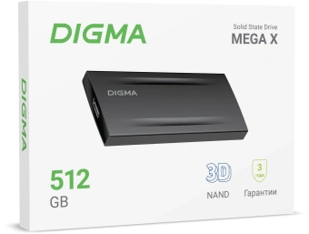 Накопитель SSD Digma USB 3.2 512GB DGSM8512G2MGG MEGA X 1.8" от магазина РЭССИ