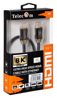 Кабель соединительный аудио-видео Premier Telecom HDMI (m)/HDMI (m) 0.5м. позолоч.конт. черный (TCG300-0.5M) от магазина РЭССИ