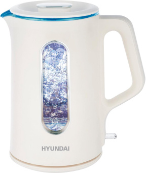 Чайник электрический Hyundai HYK-G8888 1.5л. 1700Вт кремовый/прозрачный корпус: стекло от магазина РЭССИ