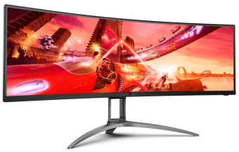 Монитор AOC 48.8" Gaming AG493UCX черный VA LED 1ms 32:9 HDMI M/M матовая HAS Piv 550cd 178гр/178гр 5120x1440 120Hz FreeSync Premium Pro DP 2K USB 14.4кг от магазина РЭССИ