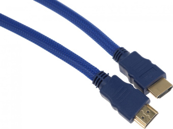Кабель аудио-видео HDMI (m)/HDMI (m) 10м. феррит.кольца позолоч.конт. синий от магазина РЭССИ