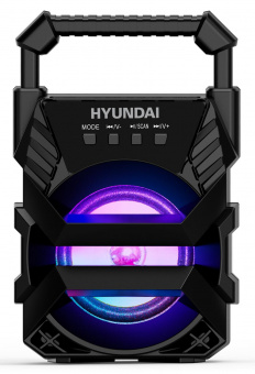 Колонка порт. Hyundai H-PS1000 черный 9W 1.0 BT/USB 10м 500mAh от магазина РЭССИ