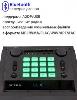 Минисистема Supra SMB-1200 черный 200Вт FM USB BT SD от магазина РЭССИ