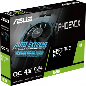 Видеокарта Asus PCI-E PH-GTX1650-O4GD6-P-EVO NVIDIA GeForce GTX 1650 4096Mb 128 GDDR6 1605/12000 DVIx1 HDMIx1 DPx1 HDCP Ret от магазина РЭССИ