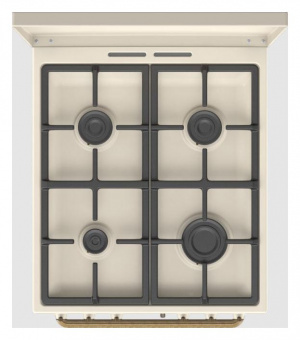 Плита Комбинированная Gorenje GKS5B70CLI бежевый (металлическая крышка) реш.чугун от магазина РЭССИ