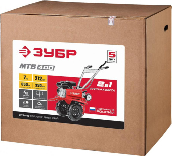 Мотоблок Зубр МТБ-400 бензиновый 7л.с. от магазина РЭССИ