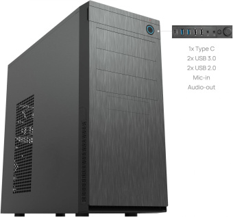 Корпус Chieftec Elox черный без БП ATX 2x80mm 2x120mm 2xUSB2.0 2xUSB3.0 audio bott PSU от магазина РЭССИ