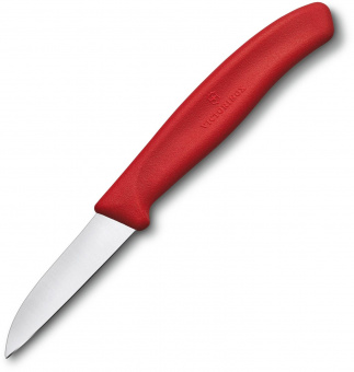 Нож кухонный Victorinox Swiss Classic (6.7301) стальной разделочный лезв.60мм прямая заточка красный без упаковки от магазина РЭССИ