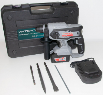 Перфоратор Интерскол ПА-24/18В патрон:SDS-plus уд.:2.2Дж аккум. (кейс в комплекте) от магазина РЭССИ