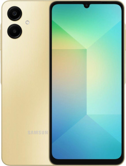 Смартфон Samsung SM-A065F Galaxy A06 128Gb 4Gb золотистый моноблок 3G 4G 2Sim 6.7" 720x1600 Android 14 50Mpix 802.11 a/b/g/n/ac GPS GSM900/1800 GSM1900 TouchSc microSD max1024Gb от магазина РЭССИ