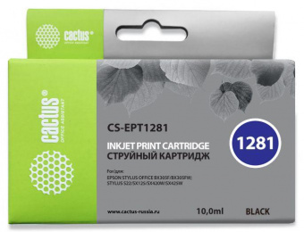 Картридж струйный Cactus CS-EPT1281 T1281 черный (10мл) для Epson Stylus S22/S125/SX420/SX425/Office BX305 от магазина РЭССИ