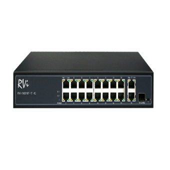 Коммутатор неуправляемый 16 портов RJ45/SFP 10 100 Мб/с PoE 300Вт от магазина РЭССИ