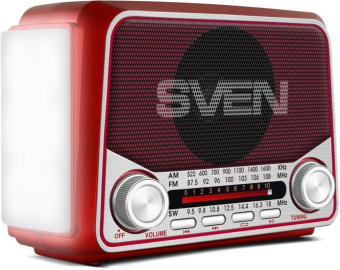 Радиоприемник портативный Sven SRP-525 красный USB SD/microSD от магазина РЭССИ