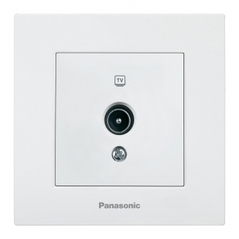 Розетка телев. Panasonic Karre Plus WKTC04512WH-RU концевая скрыт. IP20 белый (упак.:1шт) от магазина РЭССИ