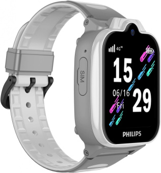 Смарт-часы Philips Kids W6610 1.69" IPS корп.темно-серый рем.темно-серый (CTW6610DG/00) от магазина РЭССИ