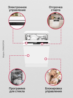 Посудомоечная машина Hansa AutoOpen ZWM655POW белый (полноразмерная) от магазина РЭССИ