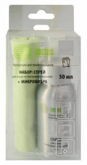 Чистящий набор (салфетки + спрей) Cactus CSP-S3001AL для экранов и оптики 1шт 25х25см 50мл от магазина РЭССИ