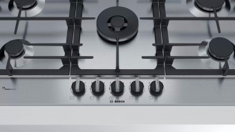 Газовая варочная поверхность Bosch PCR9A5B90M нержавеющая сталь от магазина РЭССИ