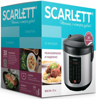 Мультиварка Scarlett SC-MC410S31 5л 900Вт черный/серебристый от магазина РЭССИ
