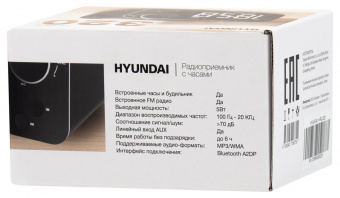 Радиобудильник Hyundai H-RCL320 черный LCD подсв:белая часы:цифровые FM от магазина РЭССИ