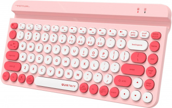 Клавиатура A4Tech Fstyler FBK30 розовый USB беспроводная BT/Radio slim Multimedia (FBK30 RASPBERRY) от магазина РЭССИ