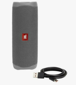 Колонка порт. JBL Flip 5 серый 20W 1.0 BT (JBLFLIP5GRY) от магазина РЭССИ