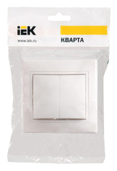 Выключатель IEK Кварта скрыт. 2кл. IP20 белый (упак.:1шт) (EVK20-K01-10-DM) от магазина РЭССИ