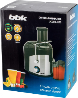 Соковыжималка центробежная BBK JC080-H03 800Вт рез.сок.:750мл. черный/серебристый от магазина РЭССИ