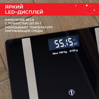 Весы напольные электронные Scarlett SC-BS33ED112 макс.180кг черный от магазина РЭССИ