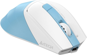Мышь A4Tech Fstyler FG45CS Air2 голубой/белый оптическая (2000dpi) silent беспроводная USB для ноутбука (7but) от магазина РЭССИ