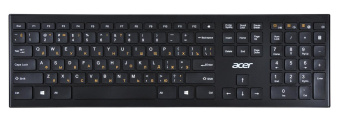 Клавиатура Acer OKR010 черный USB беспроводная slim Multimedia от магазина РЭССИ